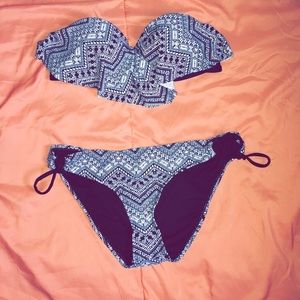 Tribal swimsuit top and bottoms